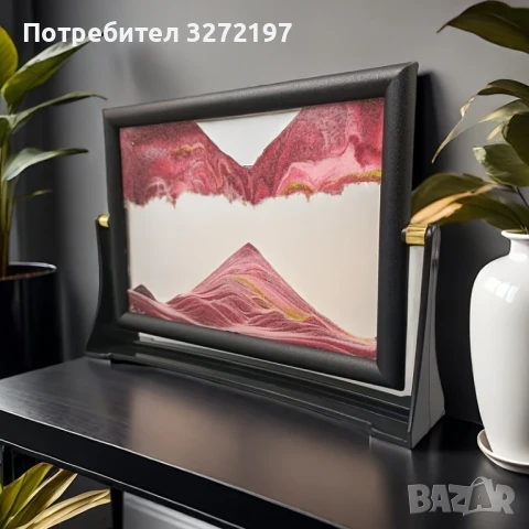 Стъклен пясъчен арт-Свободно стояща динамична 3D картина с движещ се пясък, декорация за дома и офис, снимка 8 - Декорация за дома - 50506479