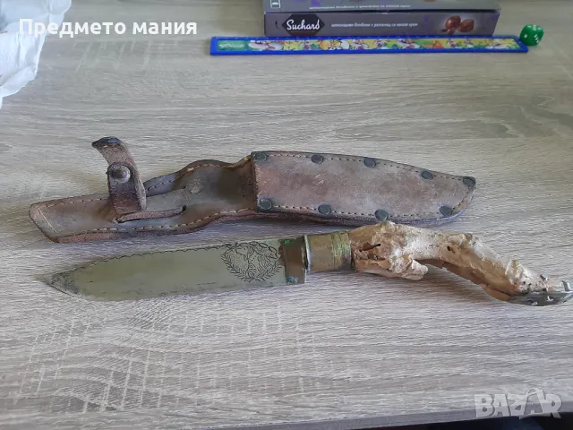 Нож с дръжка от  еленово краче, снимка 1