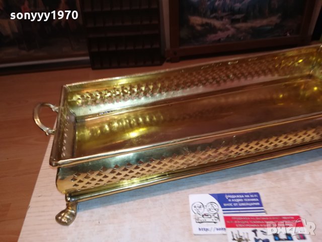 ENGLAND-МЕД//МЕСИНГ-ВНОС АНГЛИЯ 51СМ 1011211632, снимка 5 - Антикварни и старинни предмети - 34761101