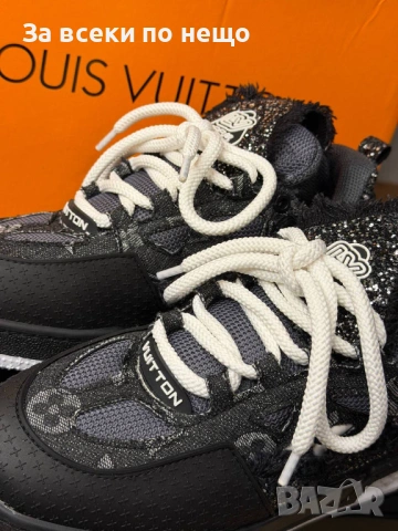 Louis Vuitton Дамски Черни Блестяши Маратонки👟Дамски Спортни Обувки Луис Витон, снимка 5 - Маратонки - 53409643