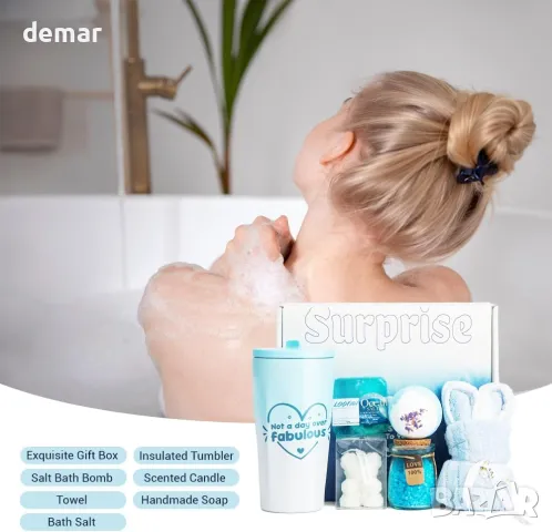 Подарък за жени за рожден ден, Релаксиращ спа комплект за нея, снимка 4 - Подаръци за жени - 49686178