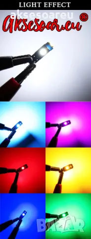 10 бр. малки габаритни крушки за арматурно табло T5 3SMD LED супер ярък 3030 LED за вътрешно осветле, снимка 4 - Аксесоари и консумативи - 47790008