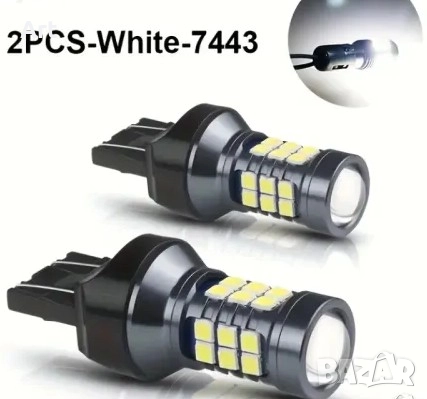 4 бр. LED крушка W21/5W, T20, 7443, 6000K, 12V , снимка 4 - Аксесоари и консумативи - 52566202