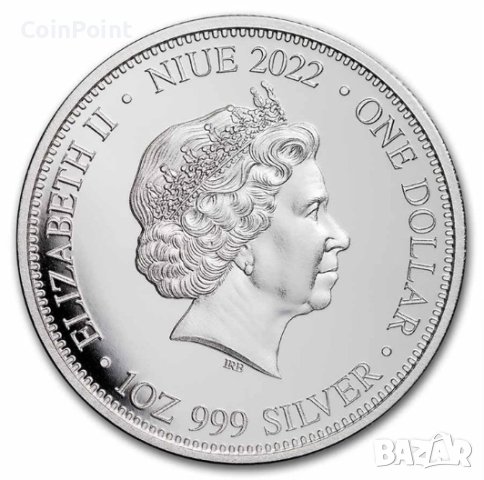 Сребърна монета Акула срещу Крокодил 1$ Ниуе 2022 , снимка 2 - Нумизматика и бонистика - 44301939