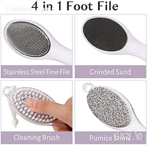 Нова Пила за крака твърда кожа 4 в 1 пемза шкурка 2 вида пили мазоли, снимка 2 - Други - 41930413