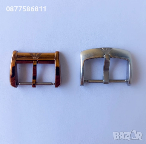 ОРИГИНАЛНА КАТАРАМА ЗА ЧАСОВНИК EMPORIO ARMANI ТОКА БЪКЕЛ ЧАСОВНИЦИ СТЪКЛО БАТЕРИЯ ПАТЕНТИ, снимка 2 - Каишки за часовници - 50260680