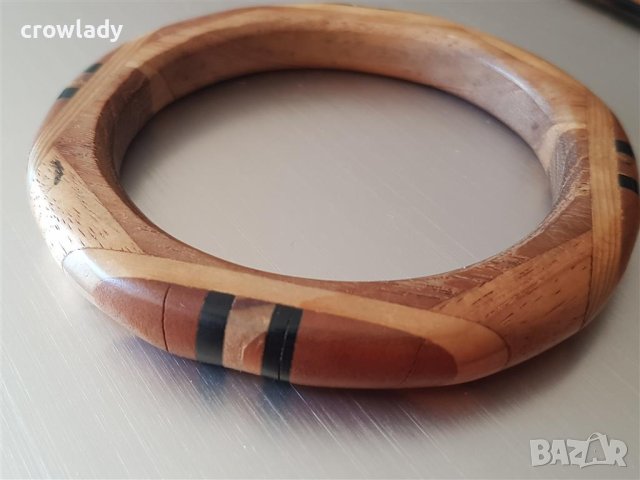 Дизайнерска ръчно изработена идианска дървена гривна, снимка 5 - Гривни - 42271430