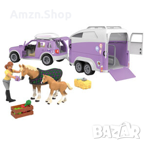 Playtive комплект игра на Кончета Детски играчки с колас ремарке и коне , снимка 3 - Коли, камиони, мотори, писти - 44568139