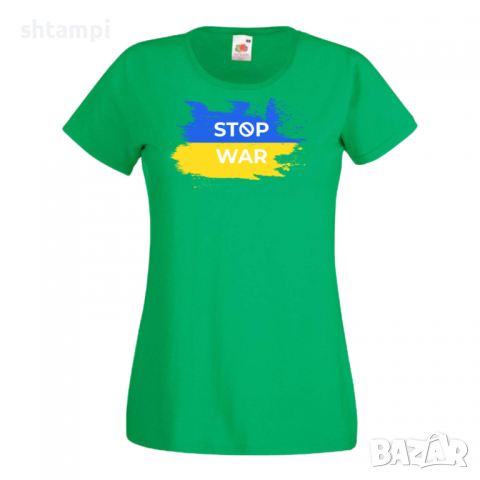 Дамска тениска STOP WAR,Support Ukraine, Stop War in Ukraine, снимка 2 - Тениски - 36114788