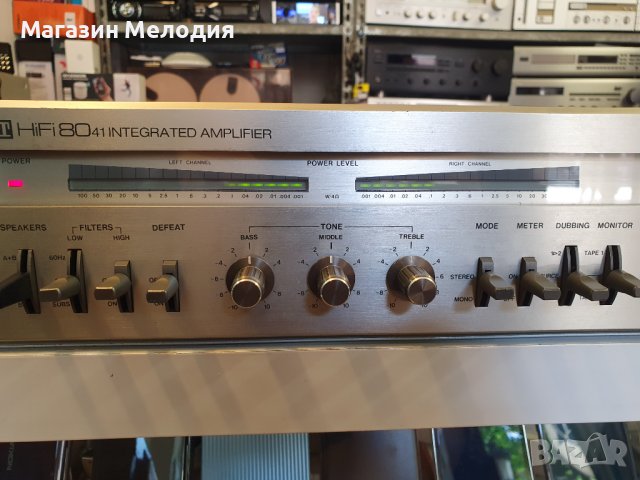 Усилвател ITT 8041 В отлично техническо и визуално състояние. Две по 130 вата музикална , снимка 4 - Ресийвъри, усилватели, смесителни пултове - 41001099