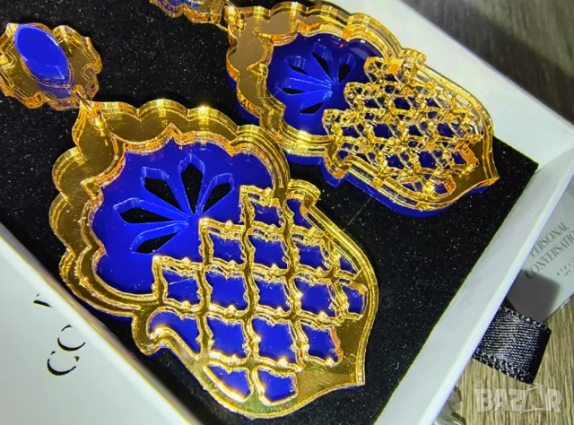 Обеци Personal Conversations - Jasmine - сини + подарък, снимка 5 - Обеци - 50060221