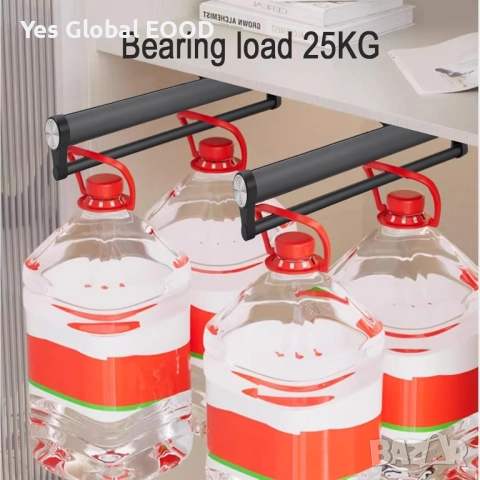 Разтегаема алуминиева релса за дрехи за гардероб 392 мм сиво/бяло, снимка 6 - Гардероби - 51985887