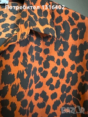 Елегантна риза в леопардов принт размер М, снимка 3 - Ризи - 40084254
