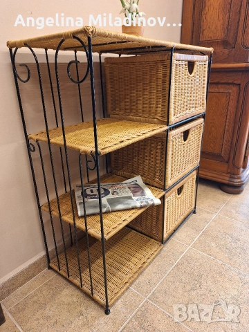 Етажерки и масичка от ратан, снимка 3 - Етажерки - 53825511