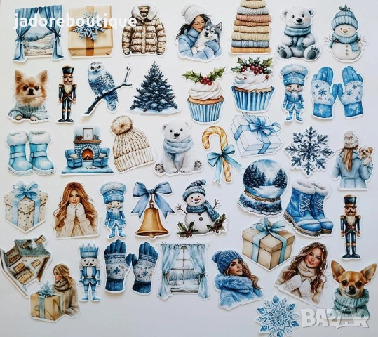 Стикери за скрапбук Зимни/ Коледни теми различни видове, снимка 3 - Други - 47651800