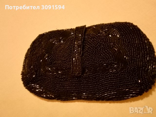         Винтидж черни мъниста  Ръчно изработени във Франция  ,протмоне,чанта Art Deco, снимка 8 - Други ценни предмети - 41589895