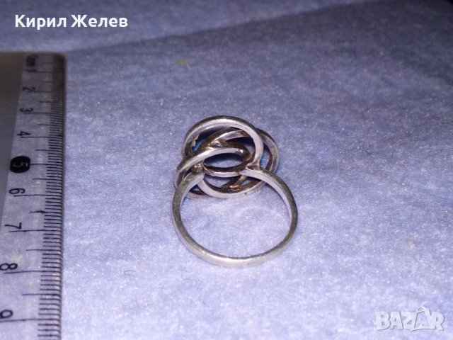СТАР АЖУРЕН ДИЗАЙНЕРСКИ СРЕБЪРЕН ВИНТИДЖ ПРЪСТЕН ВИСОКА ПРОБА СРЕБРО 35244, снимка 12 - Пръстени - 39470795