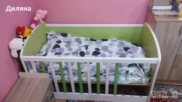 Детско легло 2в1, снимка 2 - Кошарки - 48091619