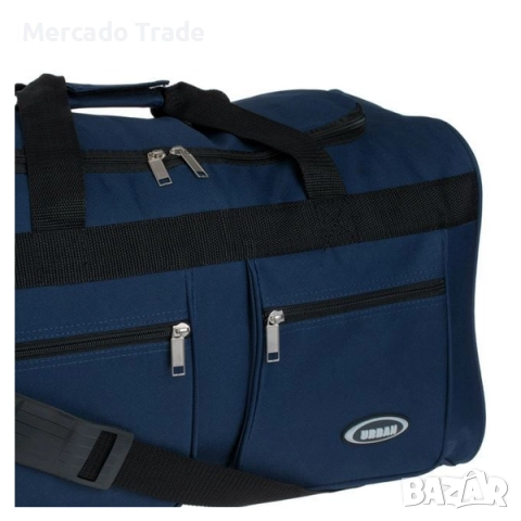 Сак за пътуване Mercado Trade, С джобове и презрамка, Син, снимка 3 - Сакове - 52240697