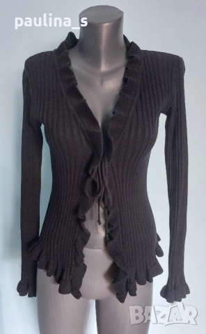 Два броя / Памучен топ тип жилетка с къдри "38" и "H&M" , снимка 12 - Жилетки - 36675878