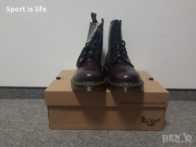 Dr. Martens Кубинки 1460 Burgundy Smooth, 37 EU, снимка 2 - Дамски боти - 47543193