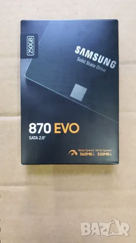 Нов Samsung 870 EVO 250GB SSD SATA 2.5" — 3 г. гаранция, налични 20 бр.
