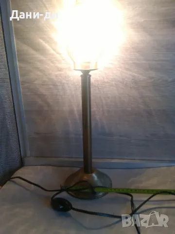 Масивна месингова настолна лампа , снимка 3 - Антикварни и старинни предмети - 48785252