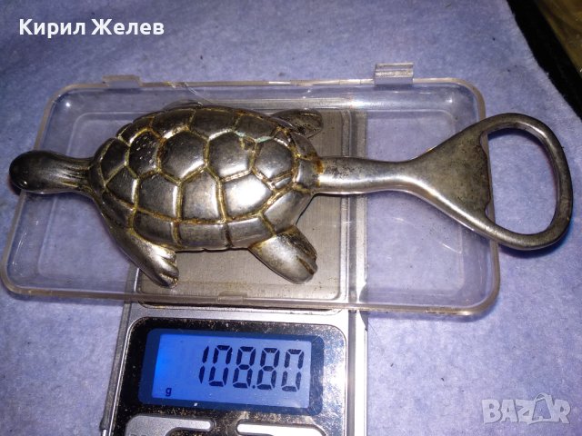 РЯДКА КОЛЕКЦИОНЕРСКА СРЕБРИСТА БРОНЗОВА ФИГУРАЛНА ВИНТИДЖ АРТ ОТВАРАЧКА - КОСТЕНУРКА 38412, снимка 3 - Прибори за хранене, готвене и сервиране - 41398968