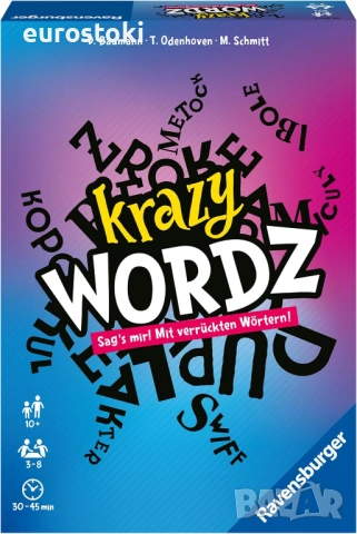 Ravensburger 26837 Krazy Wordz - Парти игра на немски език, за цялото семейство, за възрастни и деца, снимка 3 - Настолни игри - 53155468