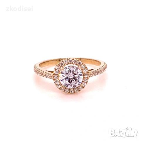 Златен дамски пръстен 2,37гр. размер:54 14кр. проба:585 модел:37721-3