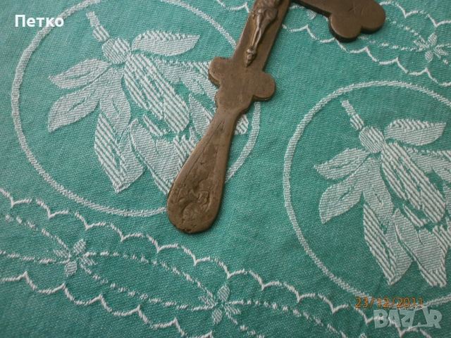 Автентичен бронзов кръст, снимка 11 - Антикварни и старинни предмети - 52605872