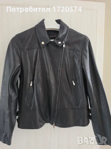 Кожено яке Massimo Dutti, снимка 4 - Якета - 56275851