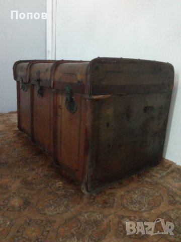  Старинен Пътнически сандък куфар, снимка 9 - Други - 41223217