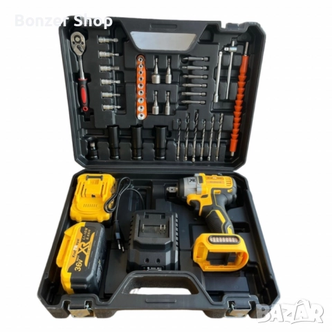 Акумулаторен Ударен Гайковерт 36V, 8Ah + 35 Части, снимка 4 - Други инструменти - 51830692