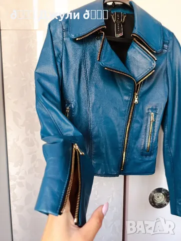 Кожено яке от естествена агнешка кожа, снимка 10 - Якета - 50033309