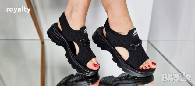Adidas черни дамски сандали , снимка 4 - Сандали - 50349874