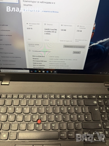 Lenovo ThikPad T560-i5 6200u/8гб/256гб ссд, снимка 2 - Лаптопи за работа - 55884816