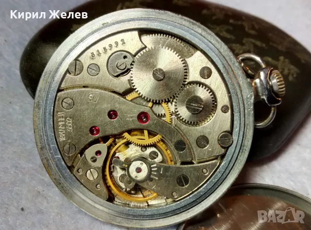 МОЛНИЯ 18 КАМНЕЙ СДЕЛАНО в СССР Стар КОЛЕКЦИОНЕРСКИ РУСКИ ДЖОБЕН ЧАСОВНИК МЪЛНИЯ ФУНКЦИОНИРАЩ 49661, снимка 12 - Антикварни и старинни предмети - 48609795