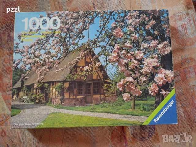 Пъзел "Cottage Normandy” Ravensburger 1978г. 1000 части