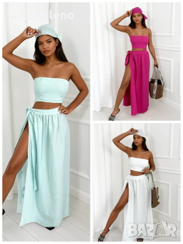 Дамски комплект от три части от муселин Bonita, 3цвята 