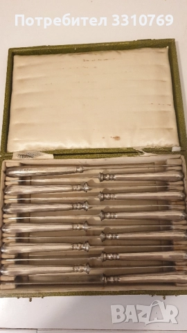 Старинен комплект посребрени прибори за хранене. , снимка 1