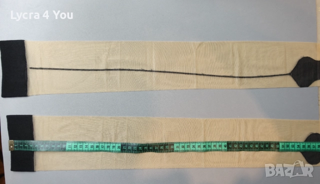 M/L телесни чорапи с черен ръб и стъпало, снимка 5 - Бельо - 52384168