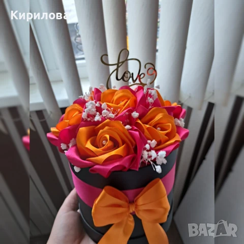 сатенени рози и букети, снимка 10 - Други - 50901284