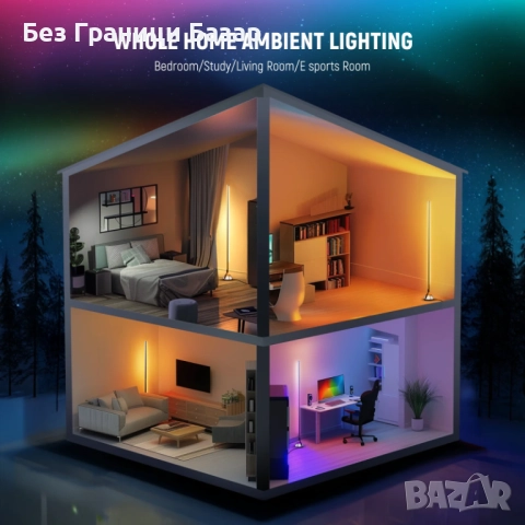 Нова Neewer NF01 AI RGBW подова лампа 16M цвята Bluetooth управление, снимка 8 - Други - 52154605