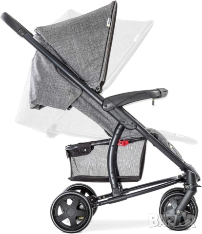 3 в 1 Бебешка Количка - Hauck Malibu 4 Trio Set H-14608, Столче за Кола и Кош за Новородено, Сива!, снимка 9 - Детски колички - 52361051