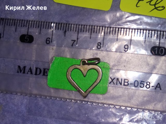 СТАР ОРНАМЕНТИРАН СЪРЦЕВИДЕН СРЕБЪРЕН АРТ ДЕКО МЕДАЛЬОН ВИСОКА ПРОБА СРЕБРО МАЙСТОРСКА РАБОТА 28612, снимка 5 - Антикварни и старинни предмети - 39379330