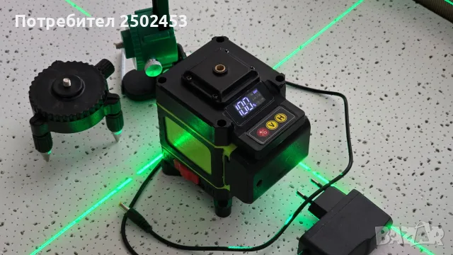 3D зелен лазерен нивелир