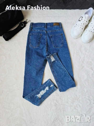 Дамски дънки Slim с накъсан ефект , снимка 8 - Дънки - 50013917