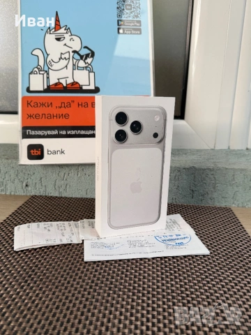512!*ЛИЗИНГ*53€/м iPhone 17 Pro*Silver айфон 17 про Бял силвър 512