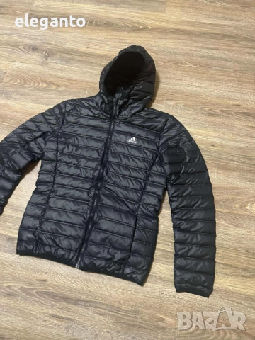 НОВО Мъжко пухено яке ADIDAS VARILITE HOODED JACKET, S размер, снимка 3 - Якета - 52403963